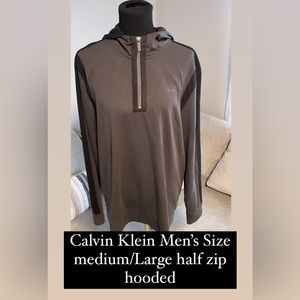 Heavier material half zip hooded